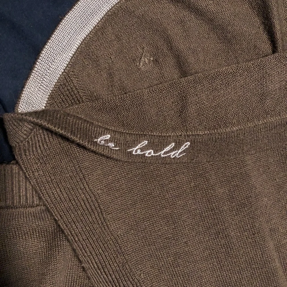 LuluLemon Sunshine Coast cashmere blend Knit Be Bold Sweater Green Medium - Picture 3 of 7